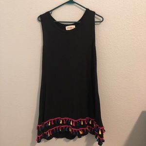 Black Dress with Tassels